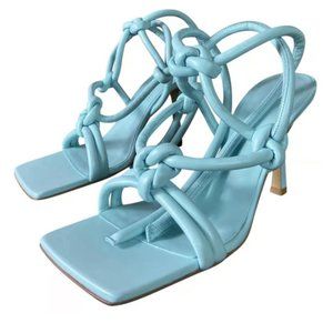 BRAND NEW_Bottega Veneta Nappa Dream Knotted SandalsTopazio
